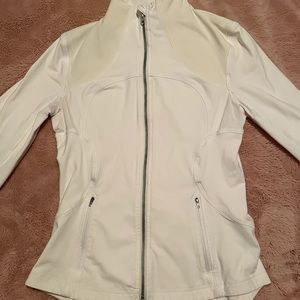 Lululemon Define Jacket white + beige size 8